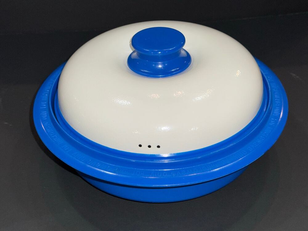 Rangemate Blue Multi Cooker Microwave Silicone Grill Steam Plate & Muffin Pan